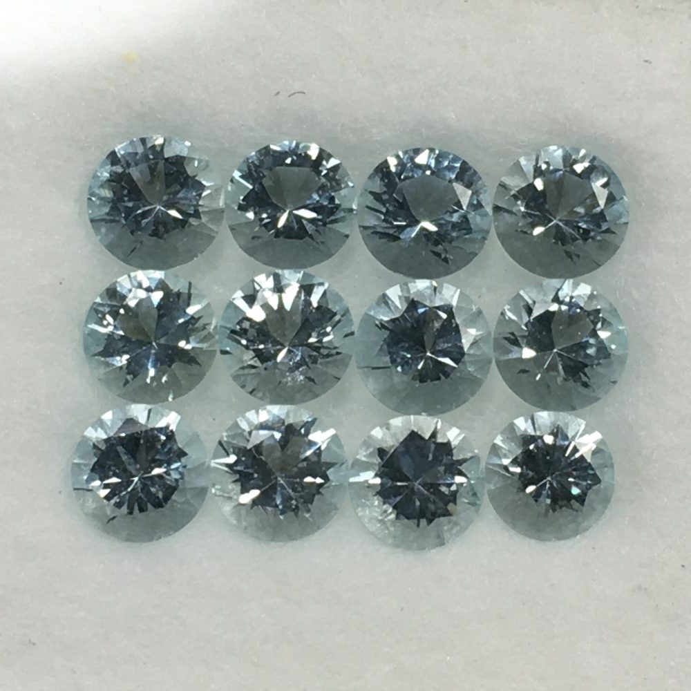 3.5mm – Aquamarine Faceted Rounds | Out of Our Mines